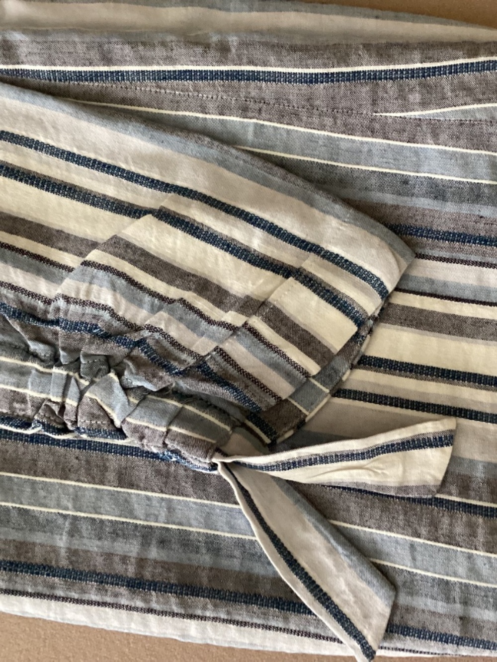 NWOT - DREW STRIPED BLUE GRAY WHITE JACKET - LINEN BLEND - SIZE S - Picture 9 of 10